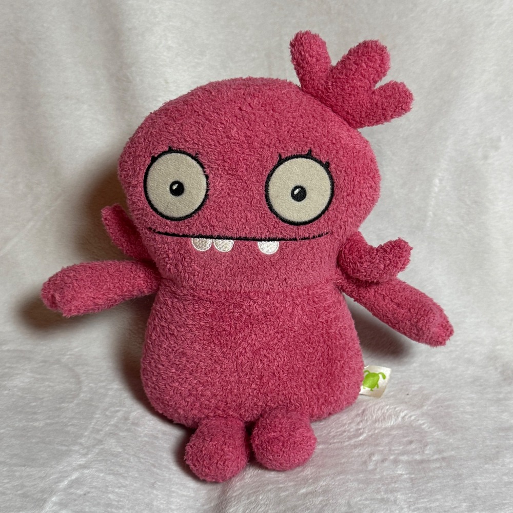 Ugly Dolls Moxie Monster Plush Toy Stuffed Animal Pink Embroidered Face Soft